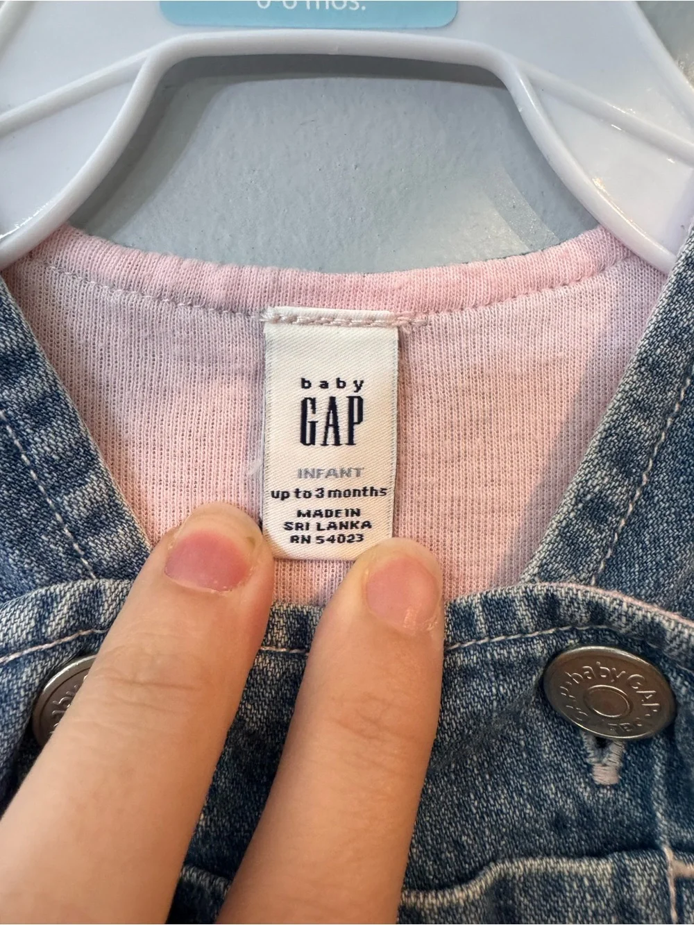Vintage Baby Gap Overalls with Pink Lining